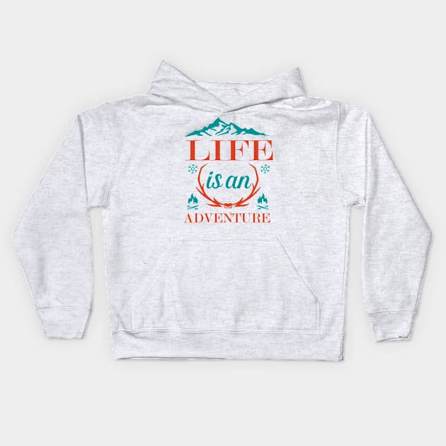 Mountains Life Kids Hoodie by Alvd Design